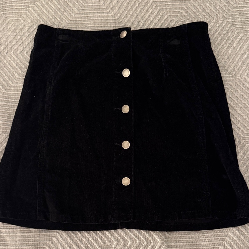 Design Lab Black Corduroy Skirt